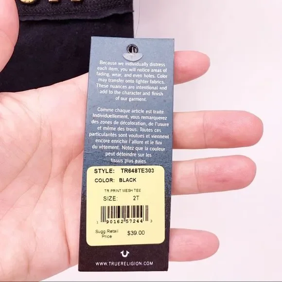 NEW True Religion Boys Logo Short Sleeve Tee Shirt - Picture 4 of 8